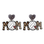 *Sports Mom Acrylic Earrings*