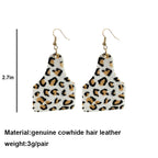 *RTS*  Cow Tag Leather Earrings