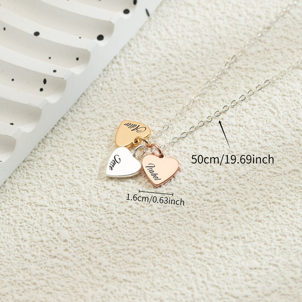 Preorder: Custom Engraved Heart Charm Necklace