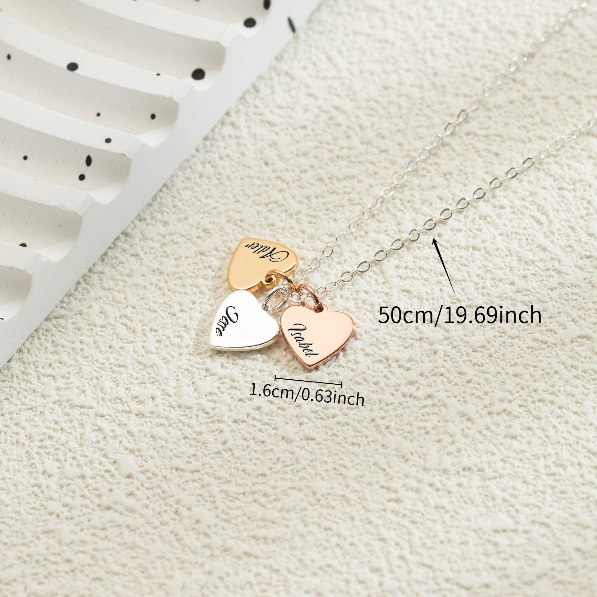 Preorder: Custom Engraved Heart Charm Necklace