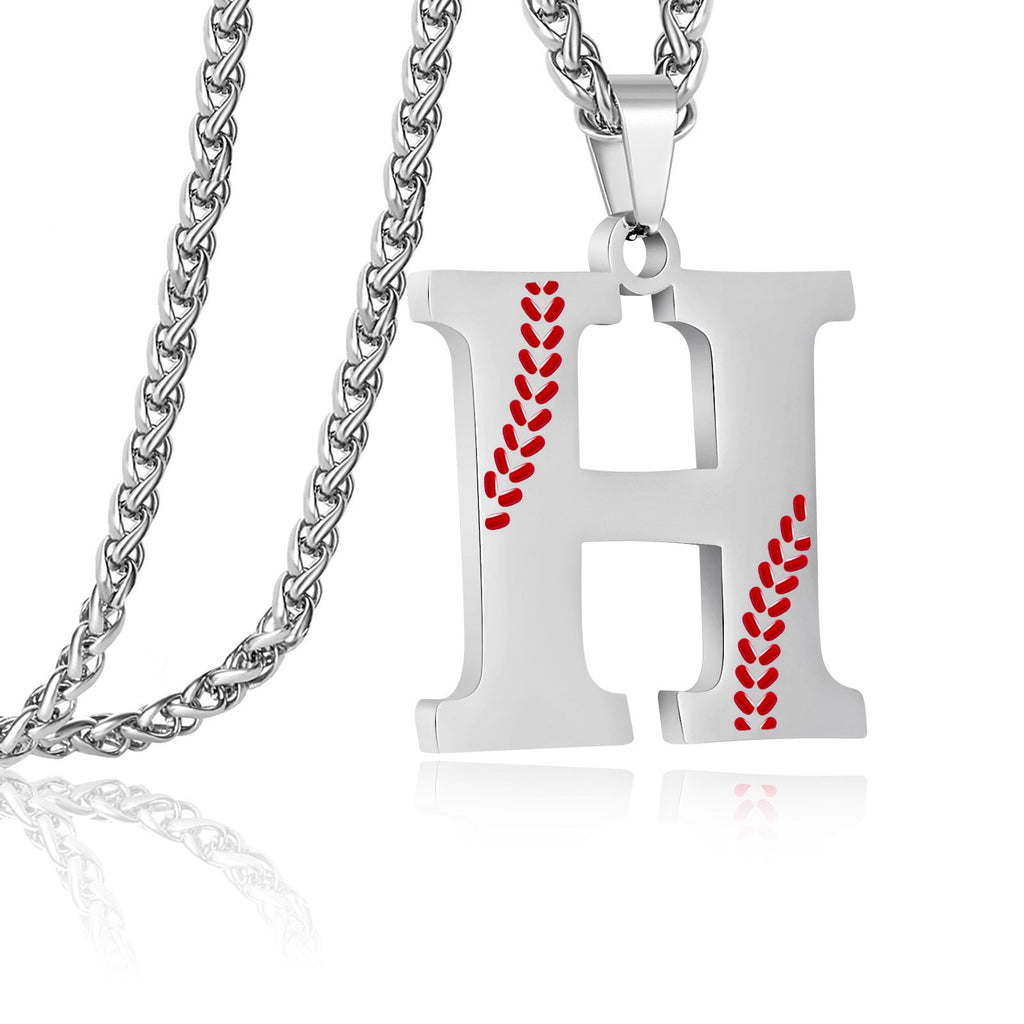 RERUN: Baseball Initial Pendant Necklace