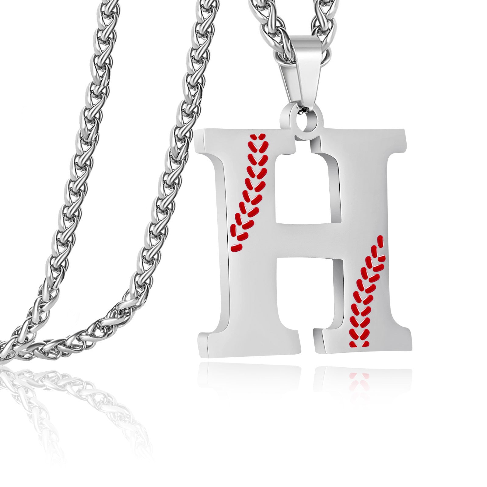 RERUN: Baseball Initial Pendant Necklace