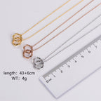 Intertwined Bamboo Circle Necklace