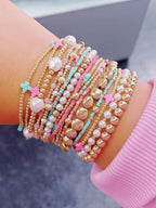 Cotton Candy Charm Bracelet Stack