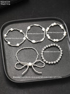 Chic Bow Beaded Stack