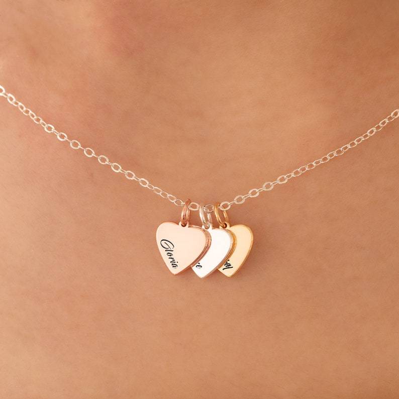 Preorder: Custom Engraved Heart Charm Necklace