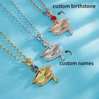PREORDER: Custom Graduation Cap Name & Birthstone Necklace