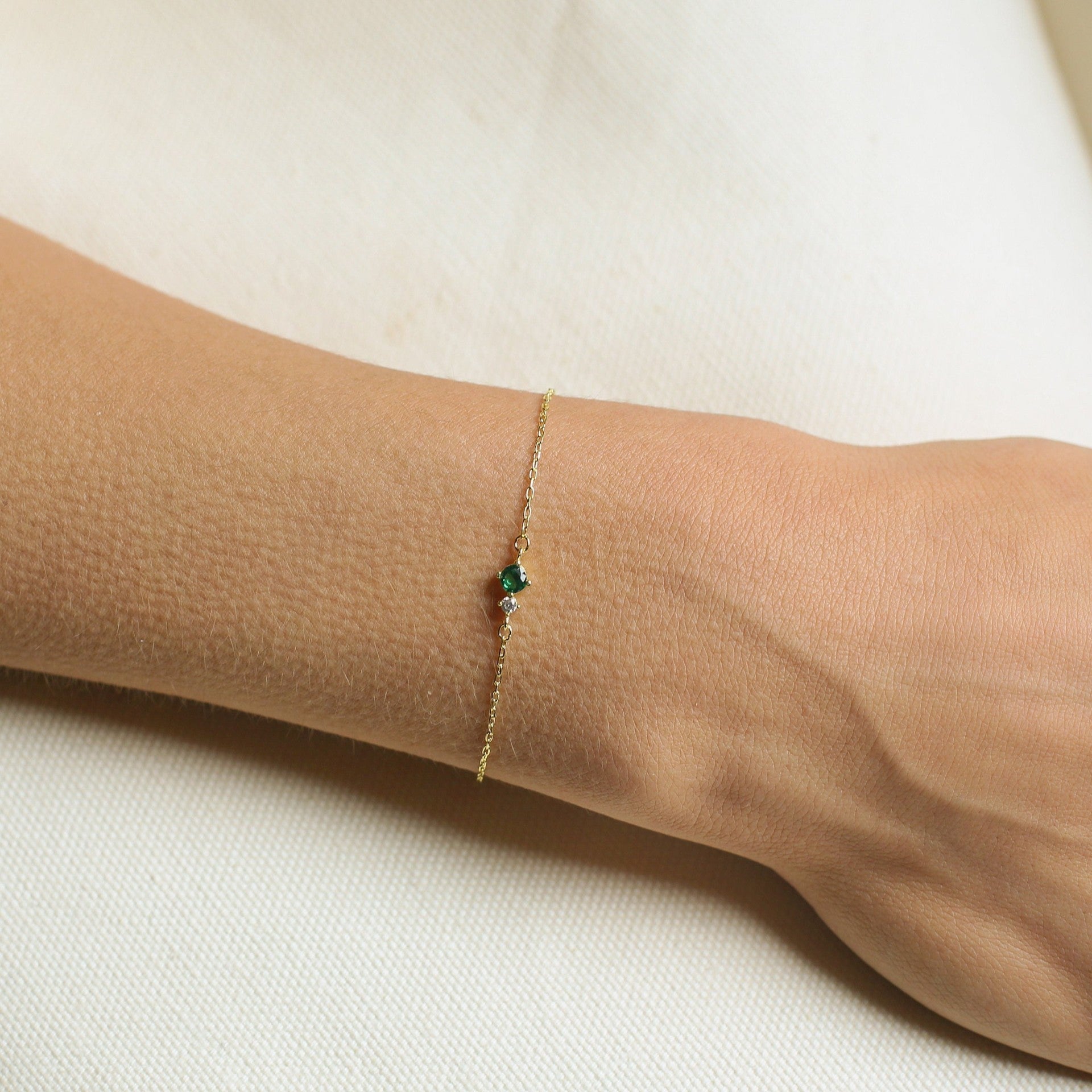 PREORDER: Delicate Birthstone Charm Bracelet