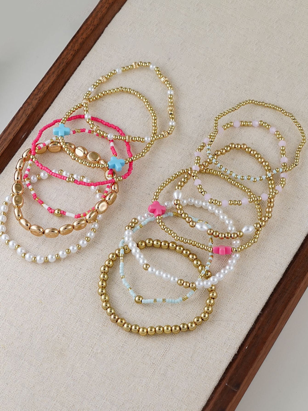 Cotton Candy Charm Bracelet Stack