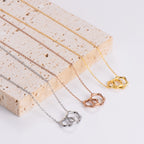 Intertwined Bamboo Circle Necklace