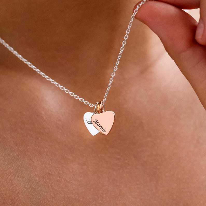 Preorder: Custom Engraved Heart Charm Necklace