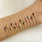 PREORDER: Delicate Birthstone Charm Bracelet