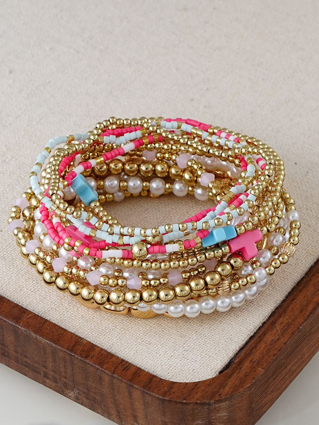 Cotton Candy Charm Bracelet Stack