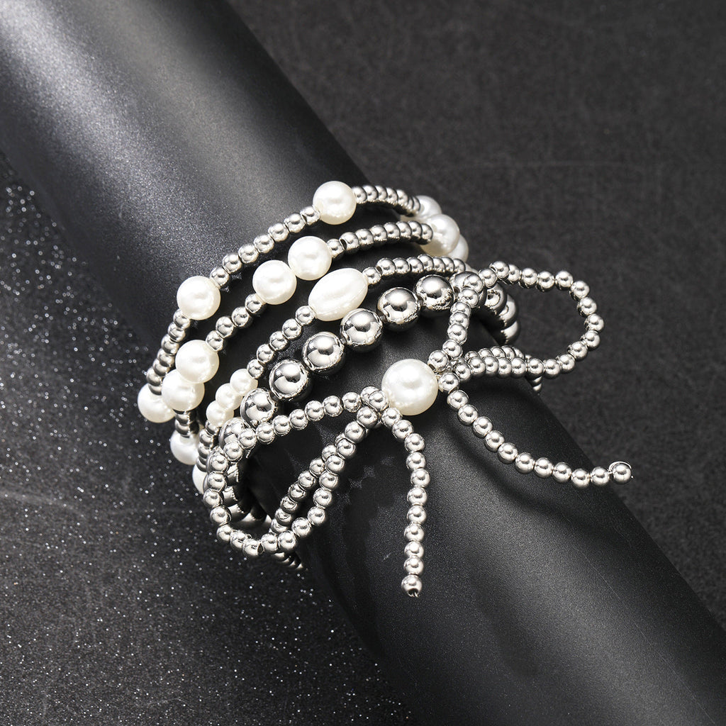Chic Bow Beaded Stack