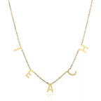 Spaced Letter Stainless Steel Necklace