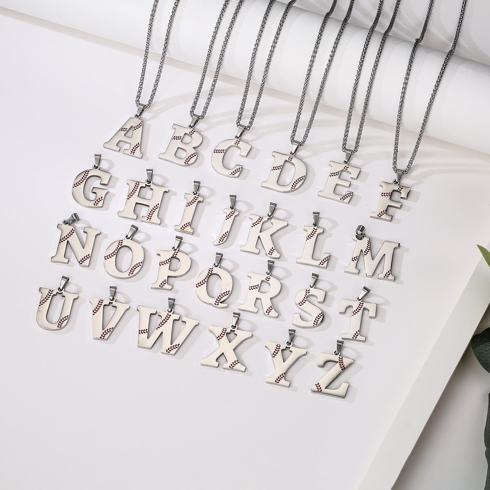 RERUN: Baseball Initial Pendant Necklace