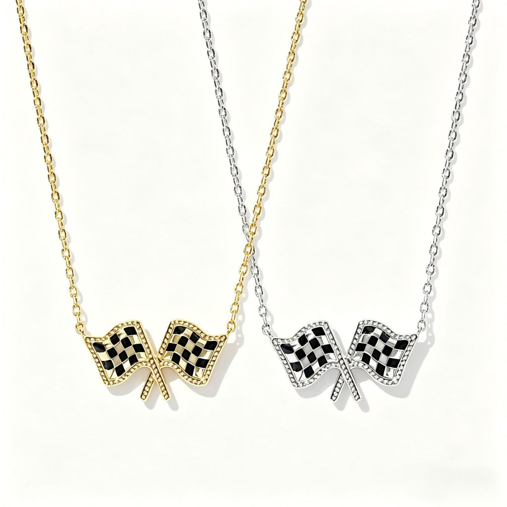 Checkered Flag Necklace