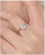 Radiant Elegance Pear Moissanite Ring- SIZE 6