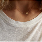 Stainless Dainty Initial Necklace- GOLD N