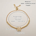 Gold and Gemstone Initial Bracelet- LETTER L