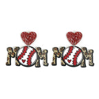 *Sports Mom Acrylic Earrings*
