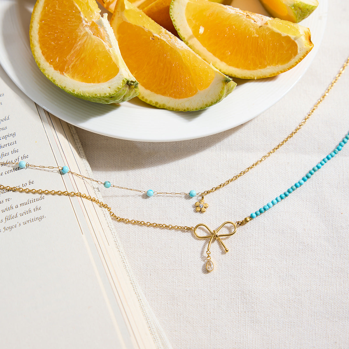 Preorder: Golden Bloom Bow Layered Necklace