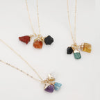 Zodiac Gemstone Charm Necklace