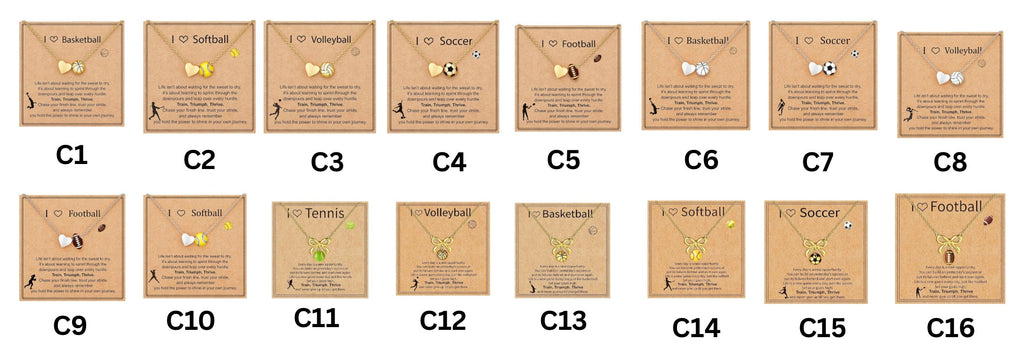 PREORDER: “I Love Sports” Charm Necklace Collection