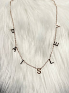 Spaced Letter Stainless Steel Necklace