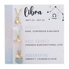 Zodiac Gemstone Charm Necklace