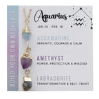 Zodiac Gemstone Charm Necklace