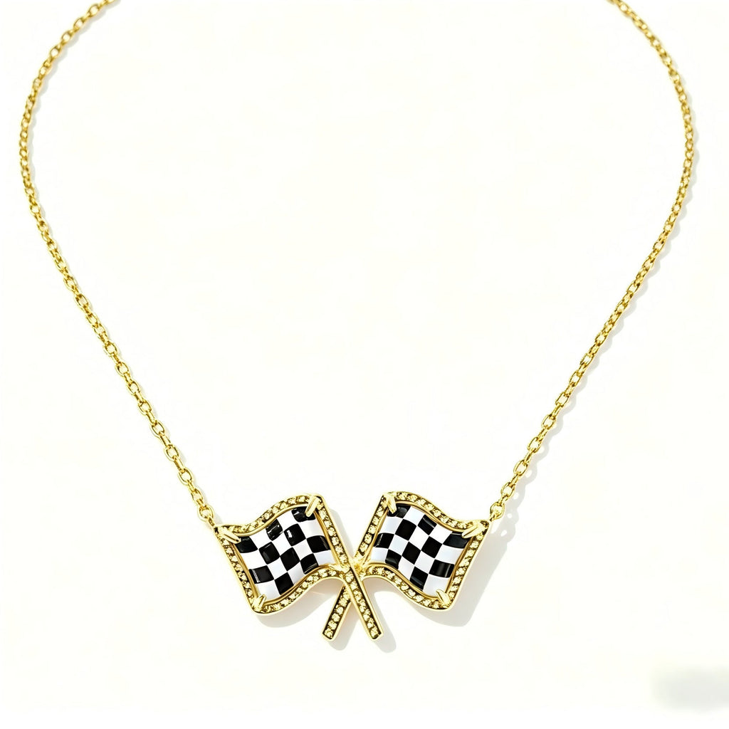 Checkered Flag Necklace