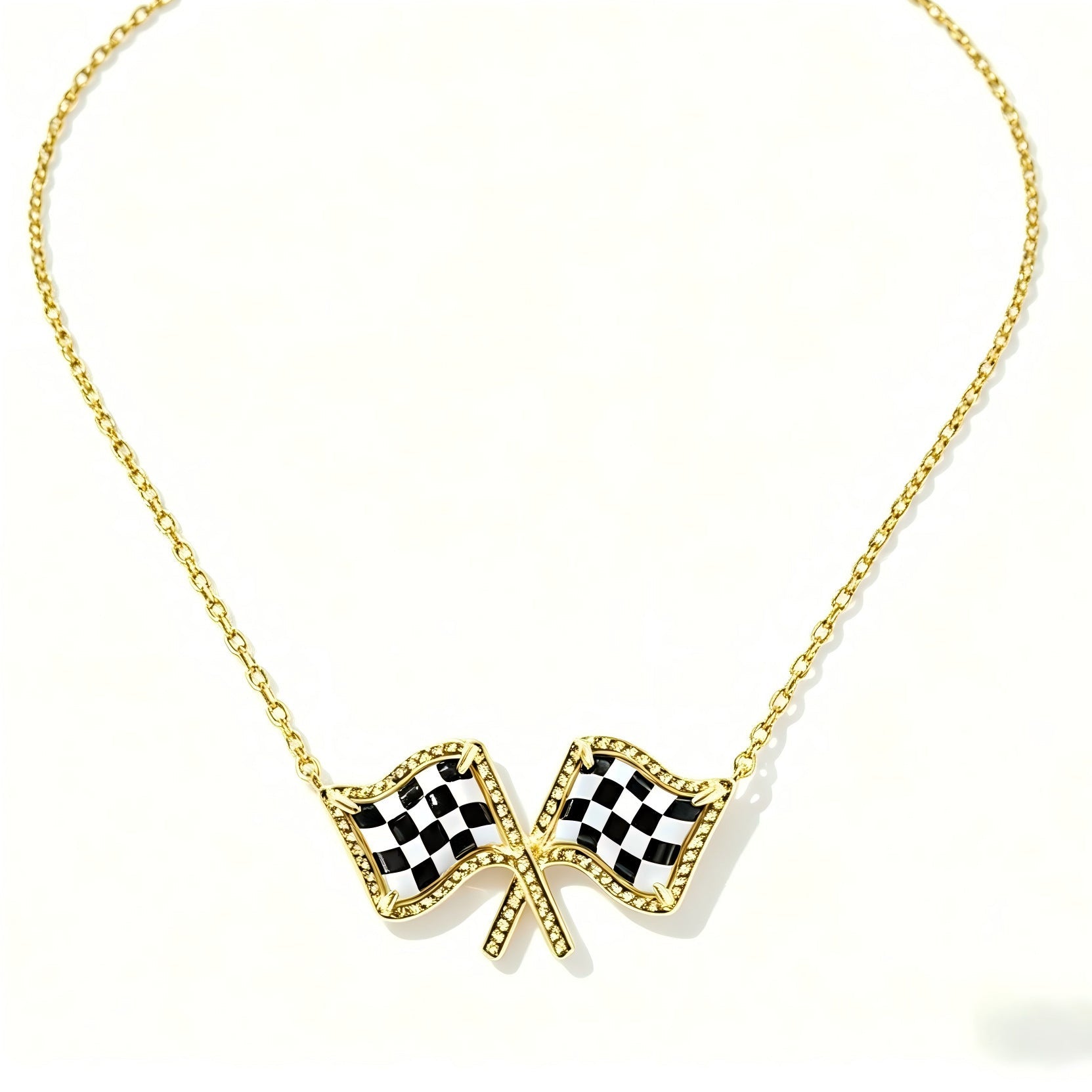 Checkered Flag Necklace