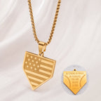 PREORDER: Faith & Freedom Home Plate Necklace