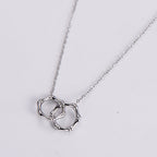 Intertwined Bamboo Circle Necklace