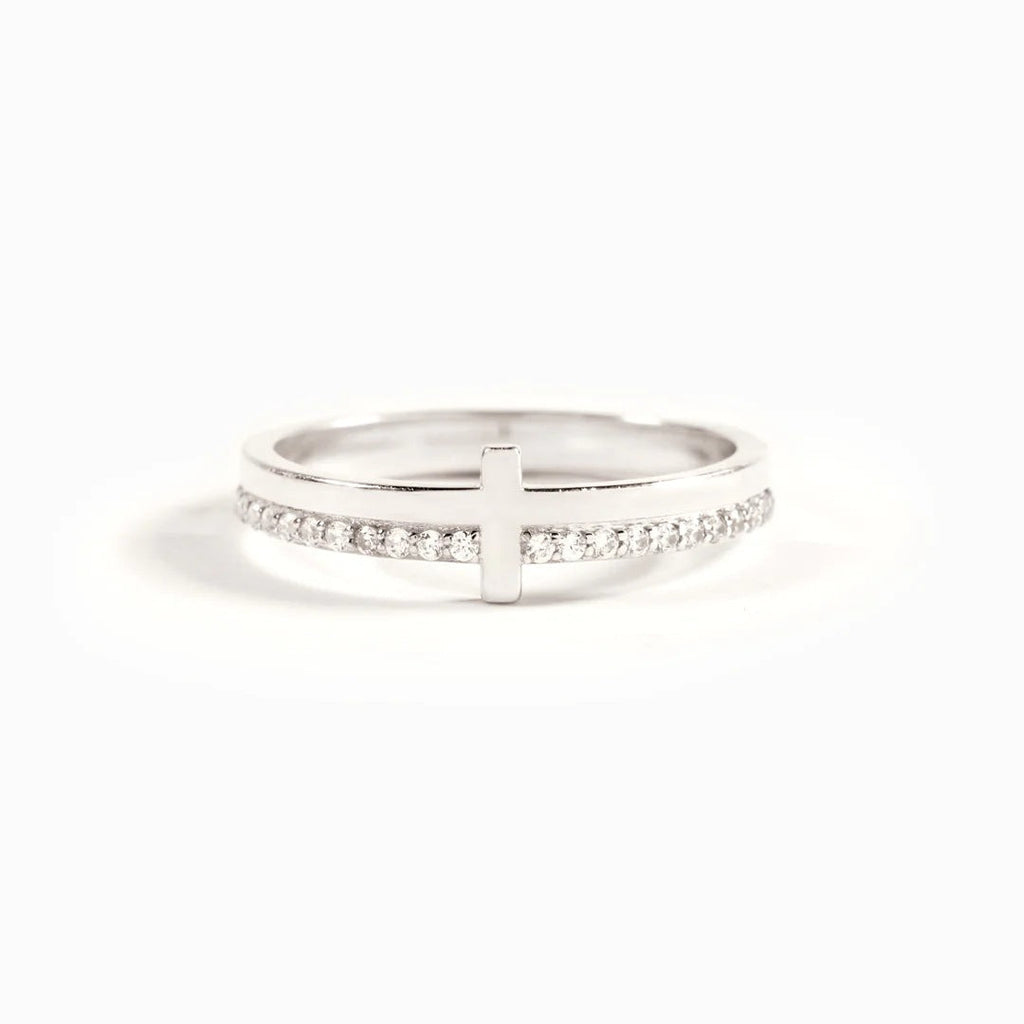 Sterling Cross Ring GOLD