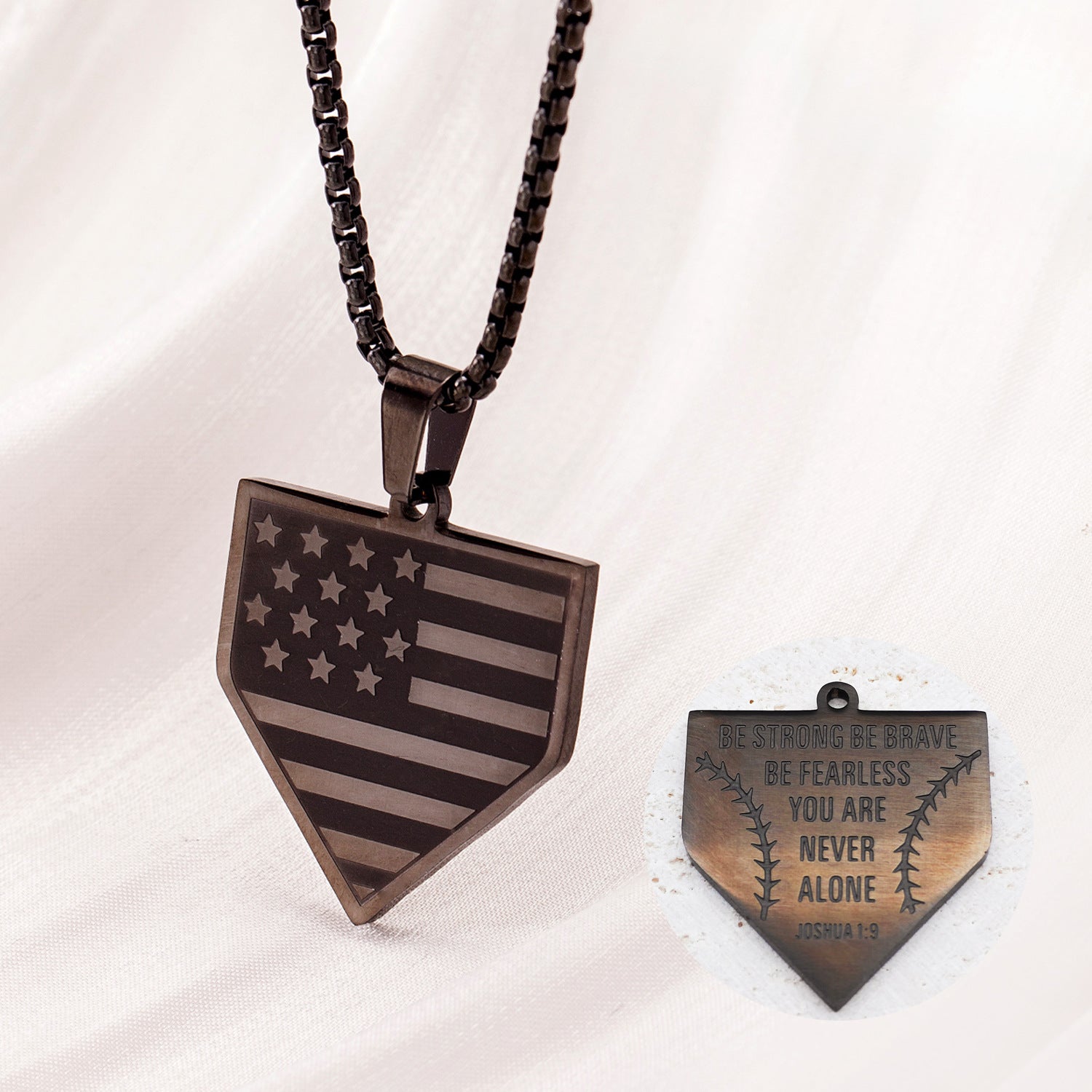 PREORDER: Faith & Freedom Home Plate Necklace