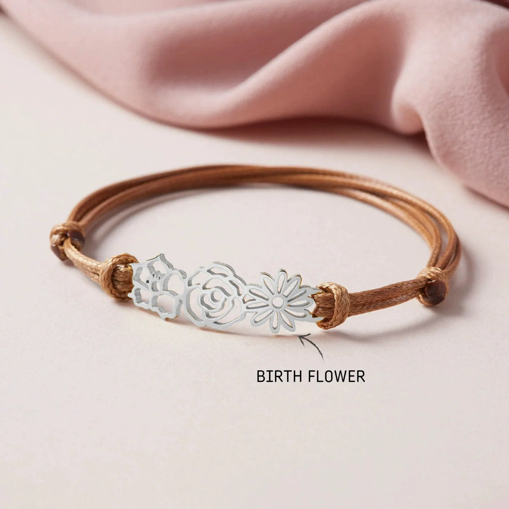 Preorder: Birth Flower Wrap Bracelet