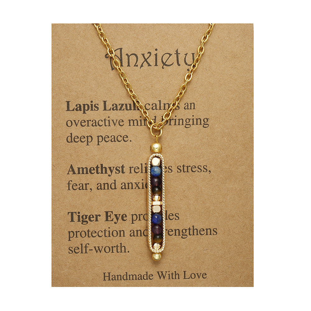 RTS: Natural Stone Healing Pendant Necklace