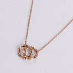 Intertwined Bamboo Circle Necklace