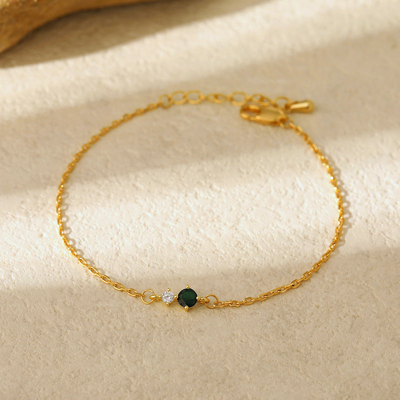 PREORDER: Delicate Birthstone Charm Bracelet
