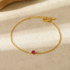 PREORDER: Delicate Birthstone Charm Bracelet