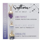 Zodiac Gemstone Charm Necklace
