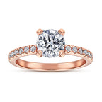 *Brilliant Round Cut Engagement Style Ring- SILVER SIZE 5
