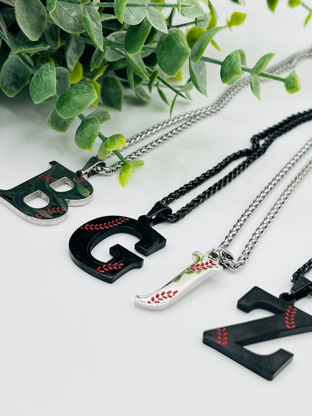 RERUN: Baseball Initial Pendant Necklace