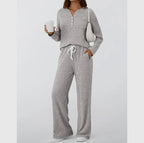 Ribbed Long Sleeve Lounge Set