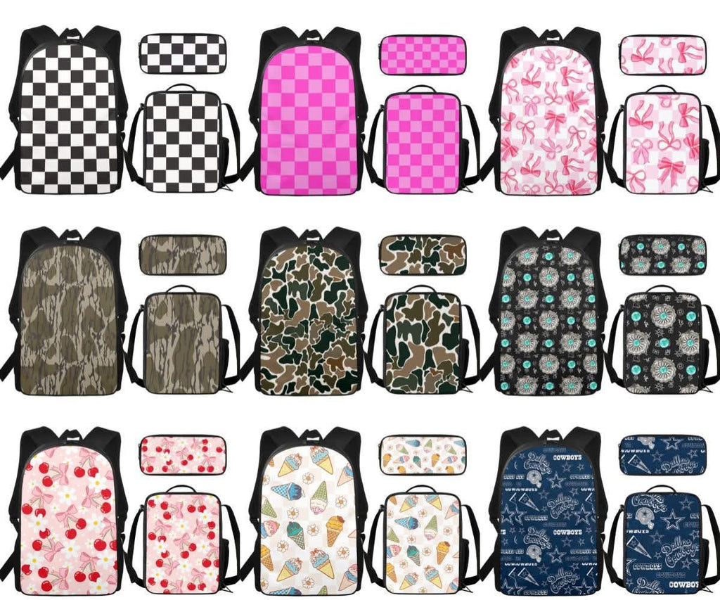 Book Bag, Lunch Pail, Pencil Case SET