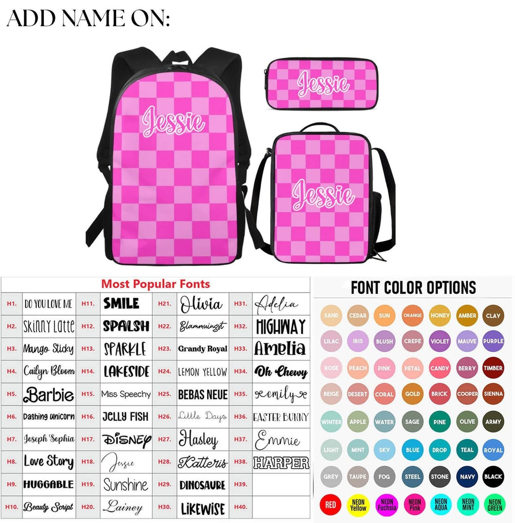Book Bag, Lunch Pail, Pencil Case SET