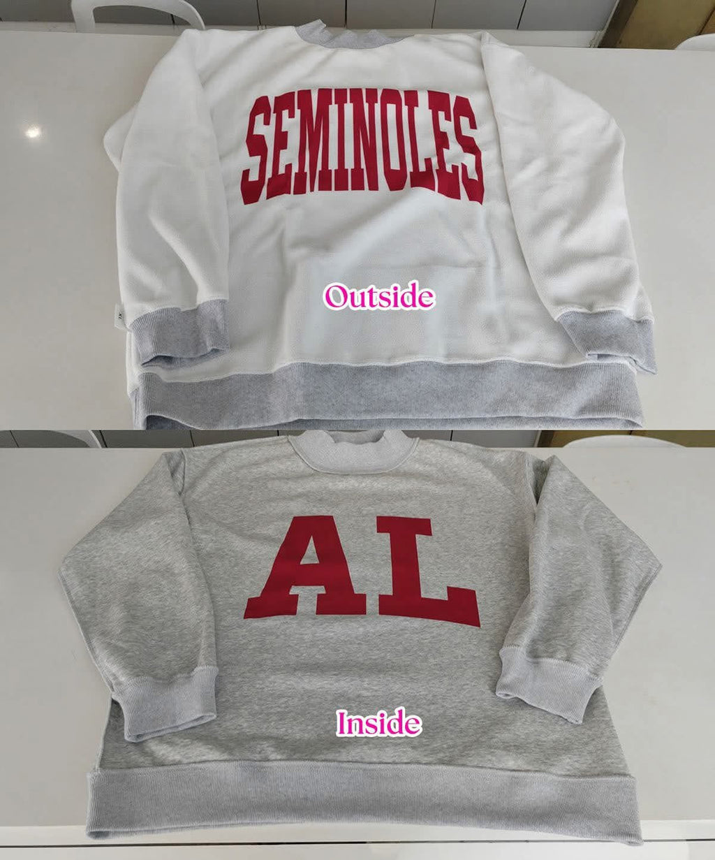 Reversible Varsity Mock Neck Sweater