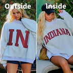 Reversible Varsity Mock Neck Sweater